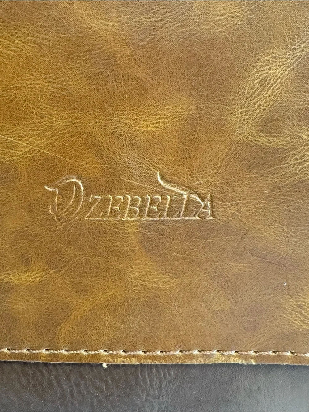 Zebella Unisex Two-Tone Vintage Faux Leather Backpack Laptop Bookbag Daypack